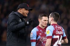 Vincent Kompany aiming to ensure his first meeting with Man City is only start of Burnley’s revival