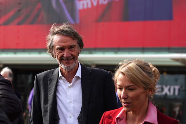 Sir Jim Ratcliffe at Old Trafford (Peter Byrne/PA).