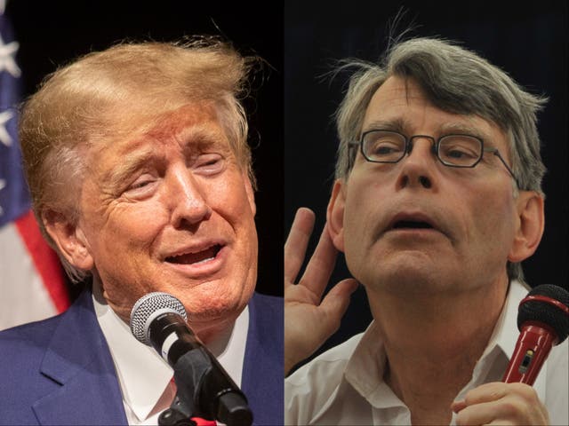 <p>Donald Trump and Stephen King</p>