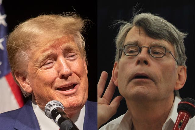<p>Donald Trump and Stephen King</p>