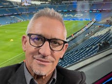 Gary Lineker news – live: Match of the Day star says ‘great to be here’ as he returns to BBC