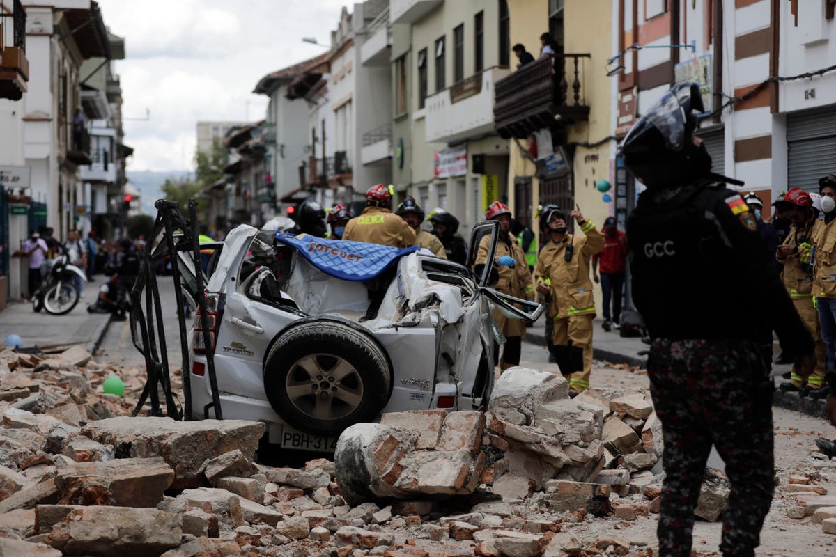 Earthquake strikes Ecuador killing at least 12 people and causing widespread damage