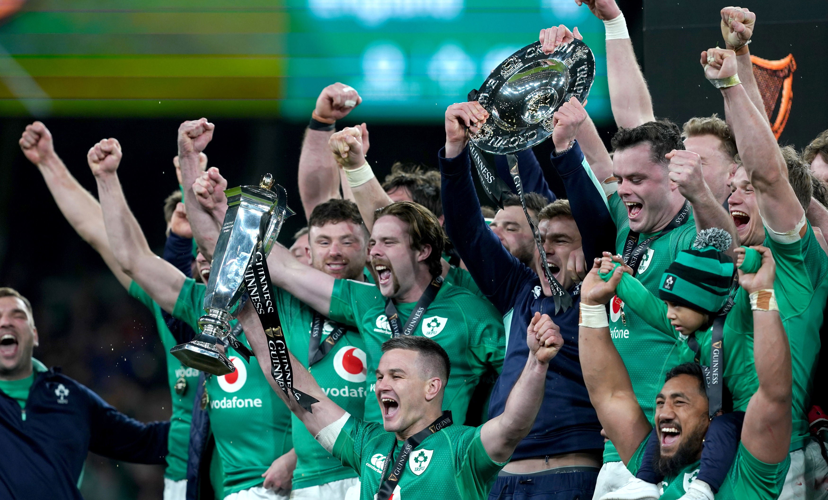 The winners celebrate in Dublin