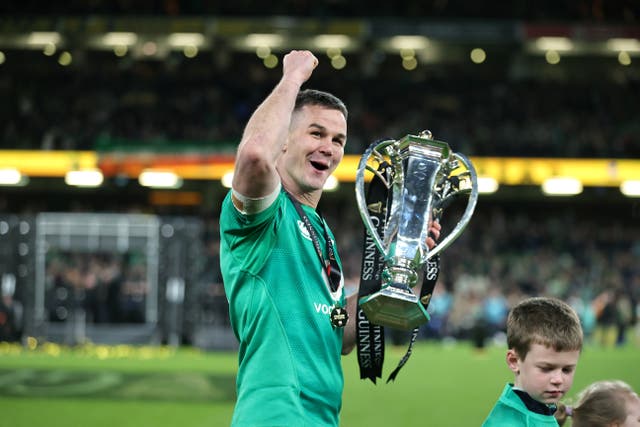 <p>Johnny Sexton was Ireland’s inspirational captain in the grand slam triumph </p>