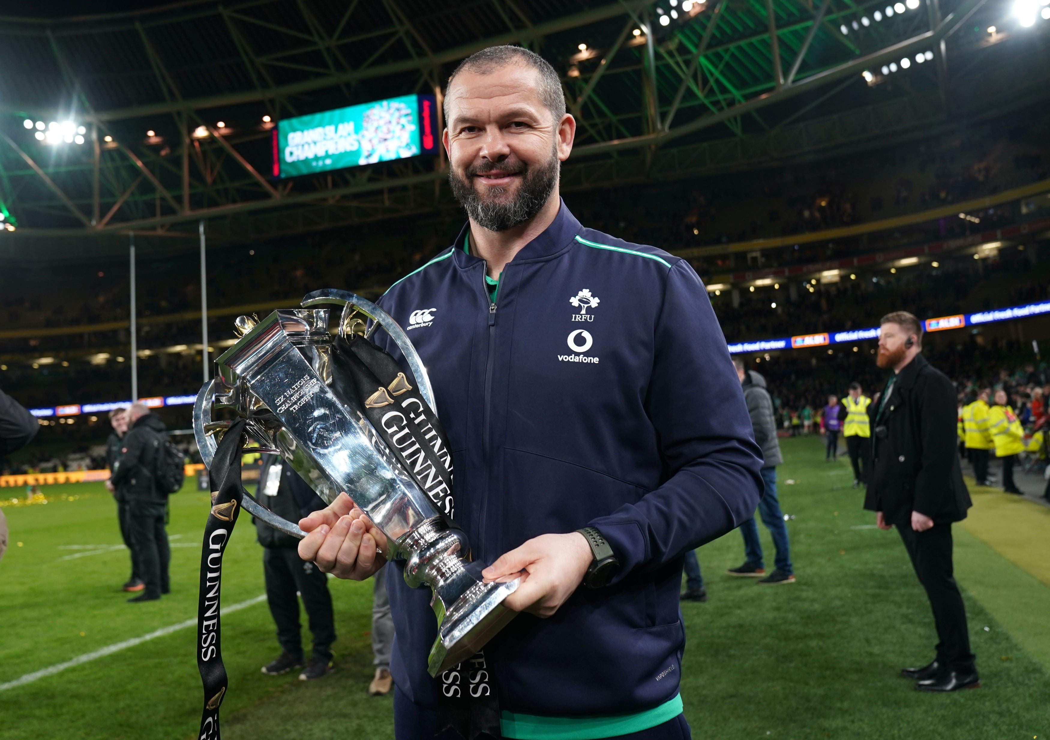 Andy Farrell celebrated leading Ireland to a Six Nations grand slam