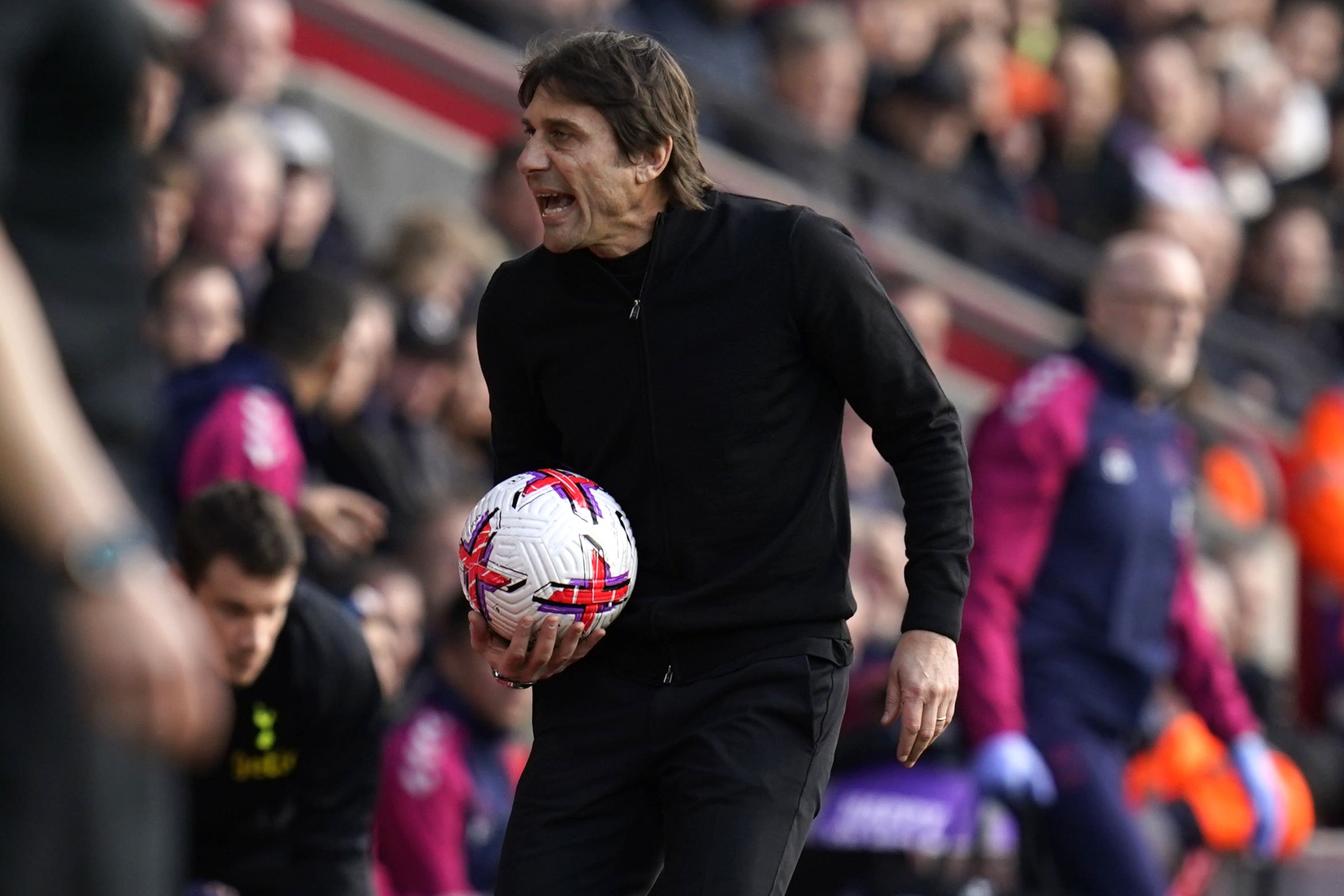 Tottenham manager Antonio Conte saw his side held at Southampton (Andrew Matthews/PA)