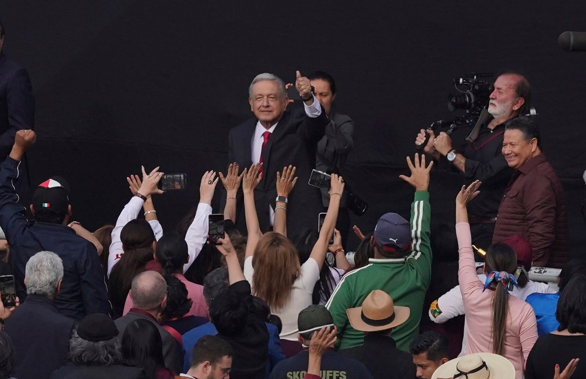 Mexico president holds massive rally ahead of 2024 elections