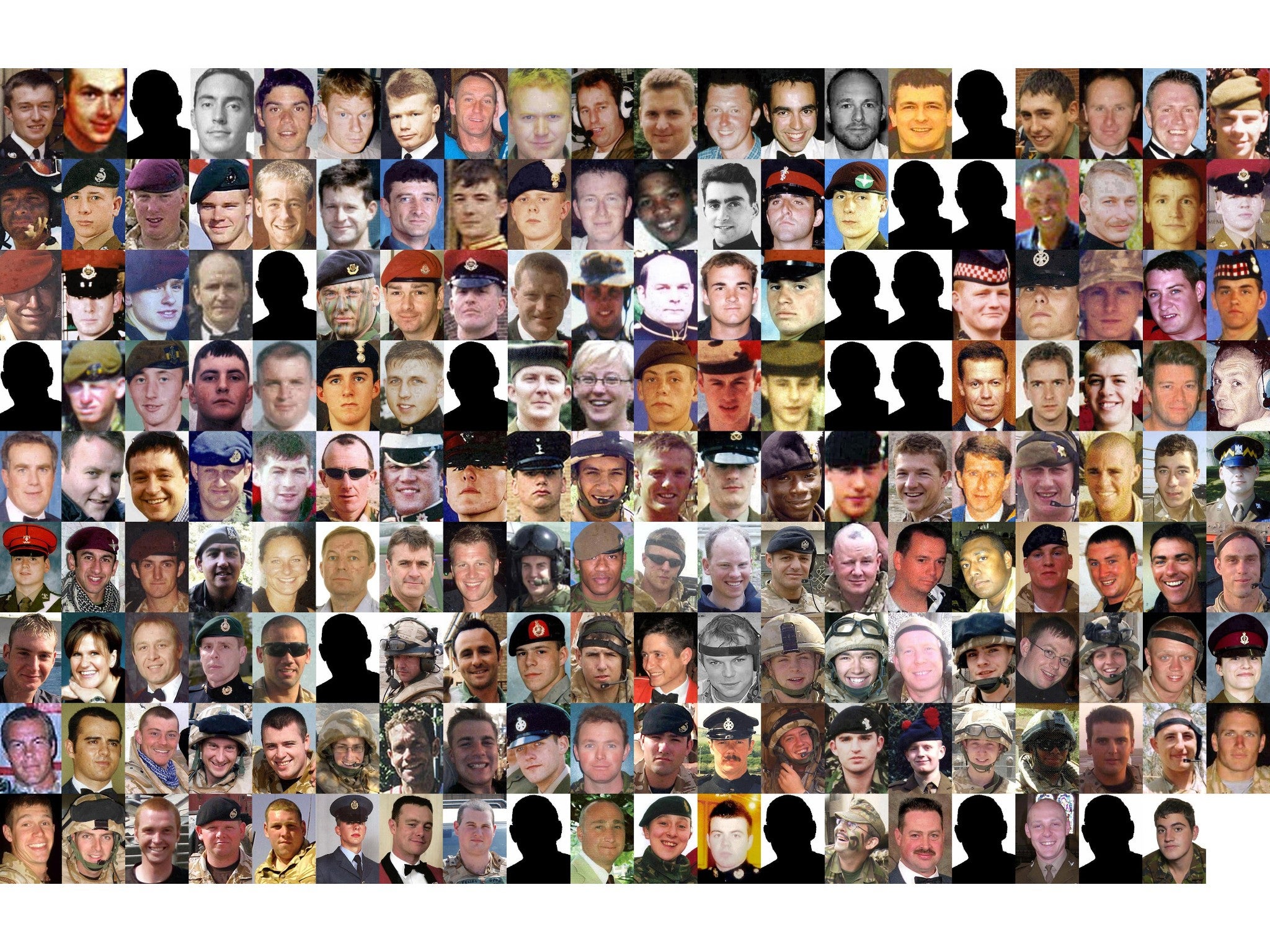 The members of the British services killed in Iraq