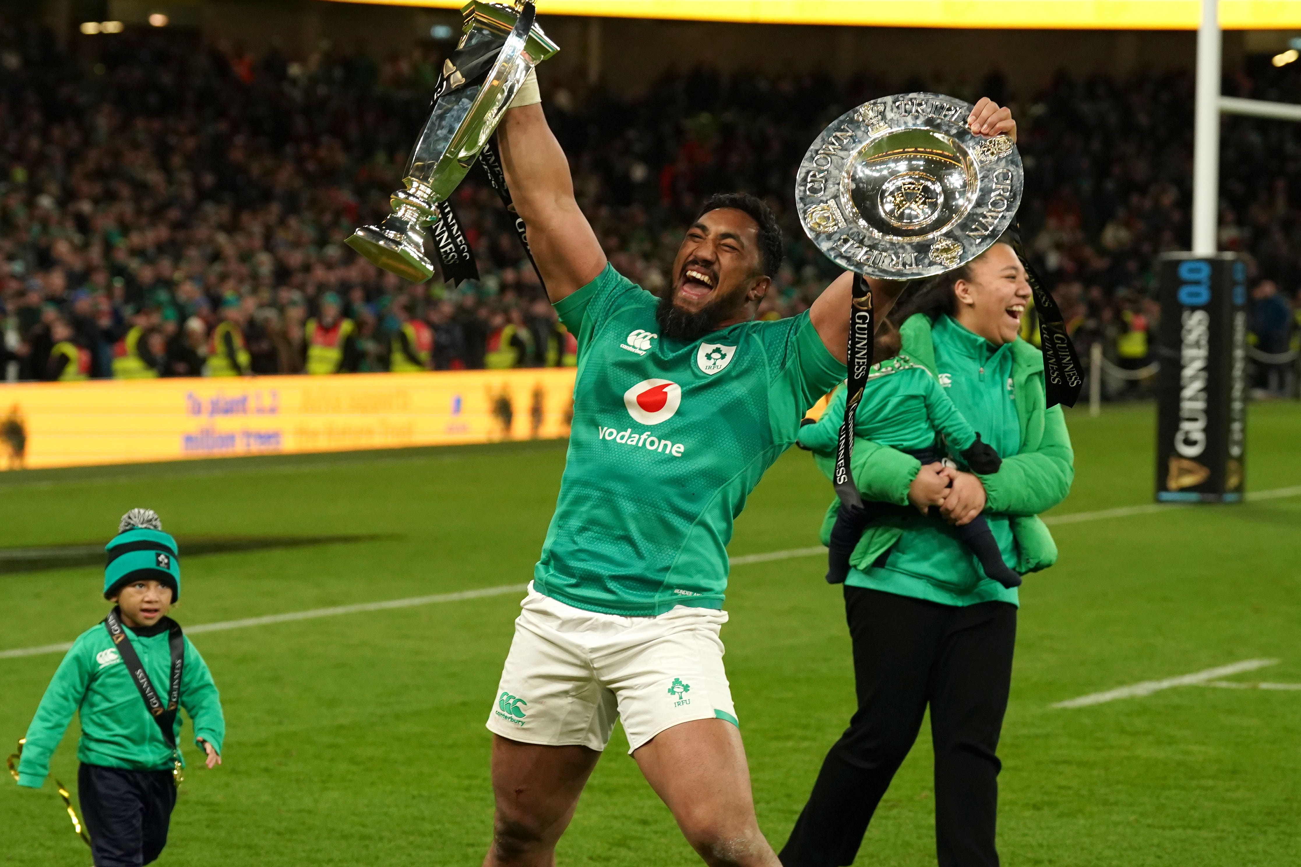 Bundee Aki revelled in Ireland’s Grand Slam glory (Brian Lawless/PA)