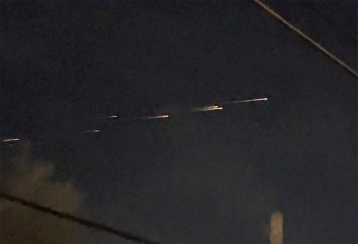 Mysterious streaks of light spotted in night sky over California