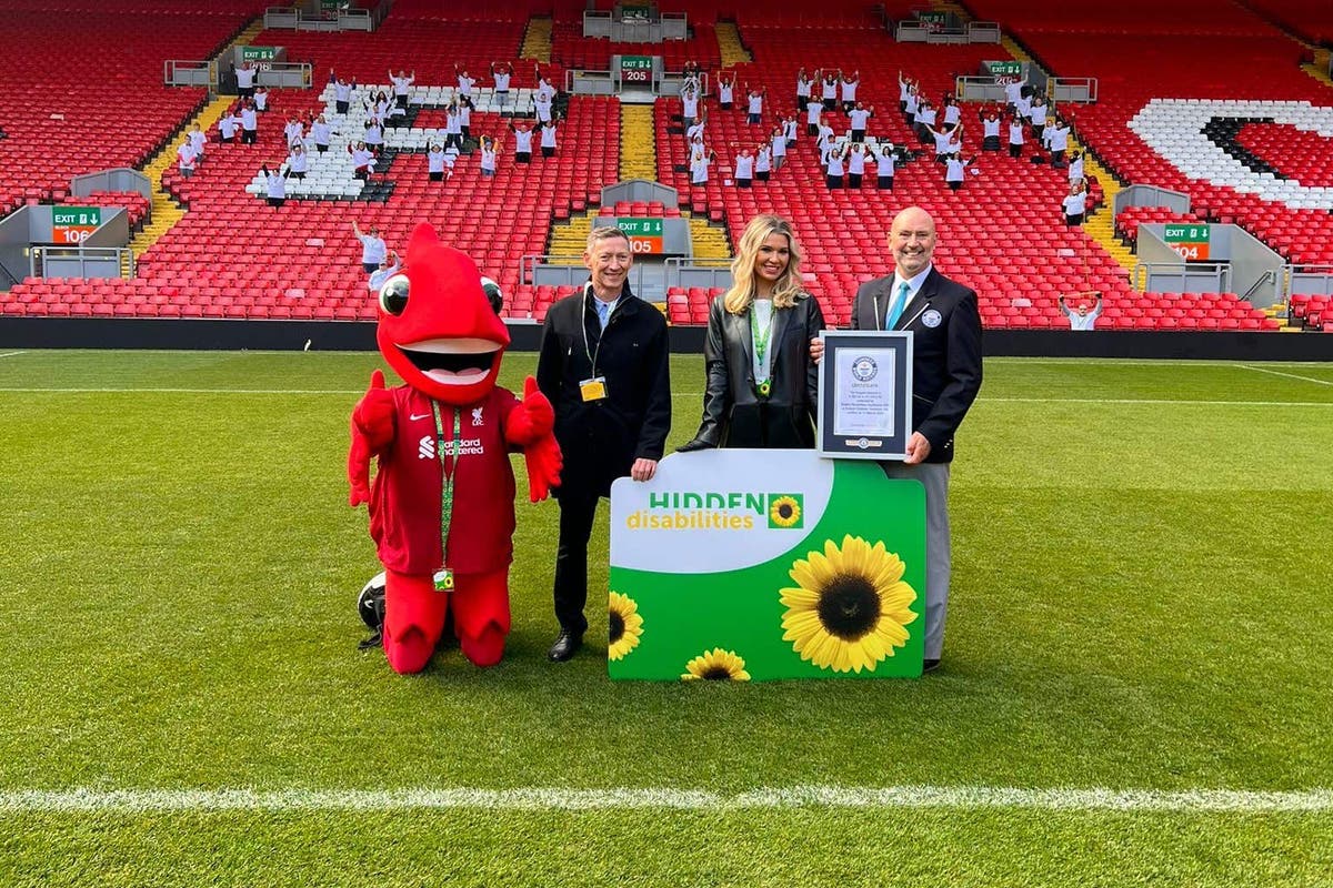 Christine McGuinness helps break world record for longest lanyard Christine McGuinness helps break world record for longest lanyard