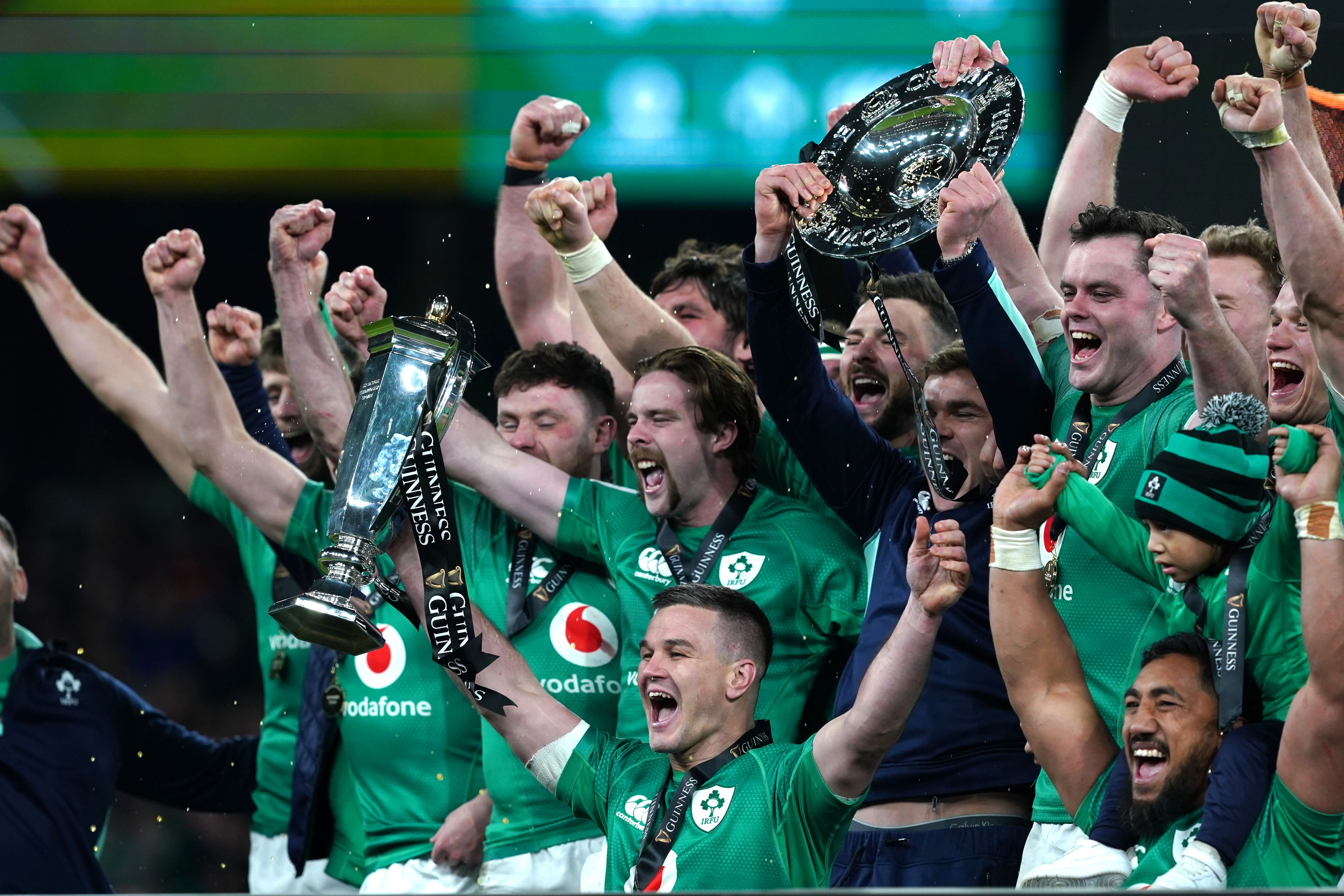 Ireland celebrated an historic Six Nations Grand Slam in Dublin (Brian Lawless/PA)