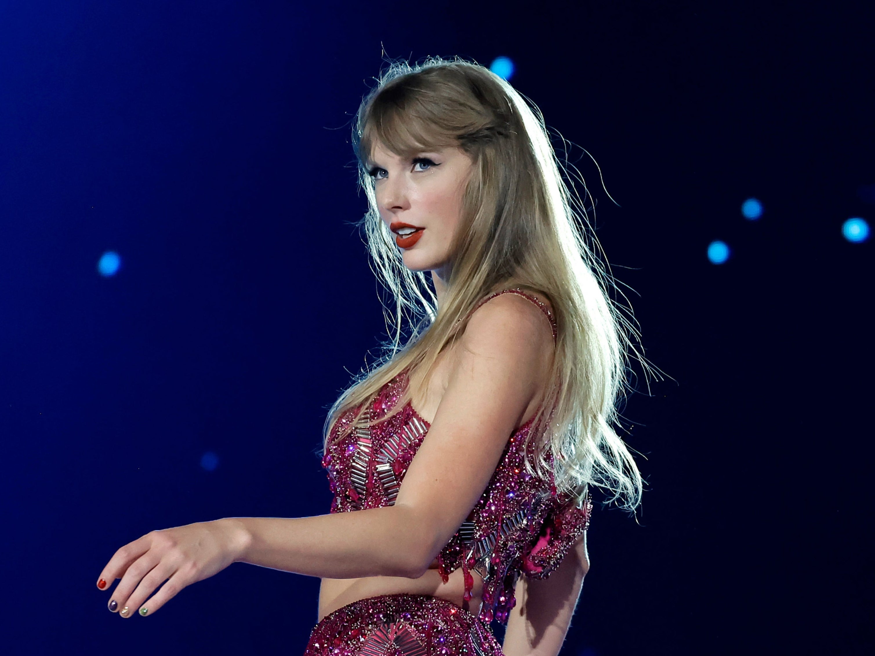 Taylor Swift performs at State Farm Stadium in Glendale, Arizona, 17 March 2023