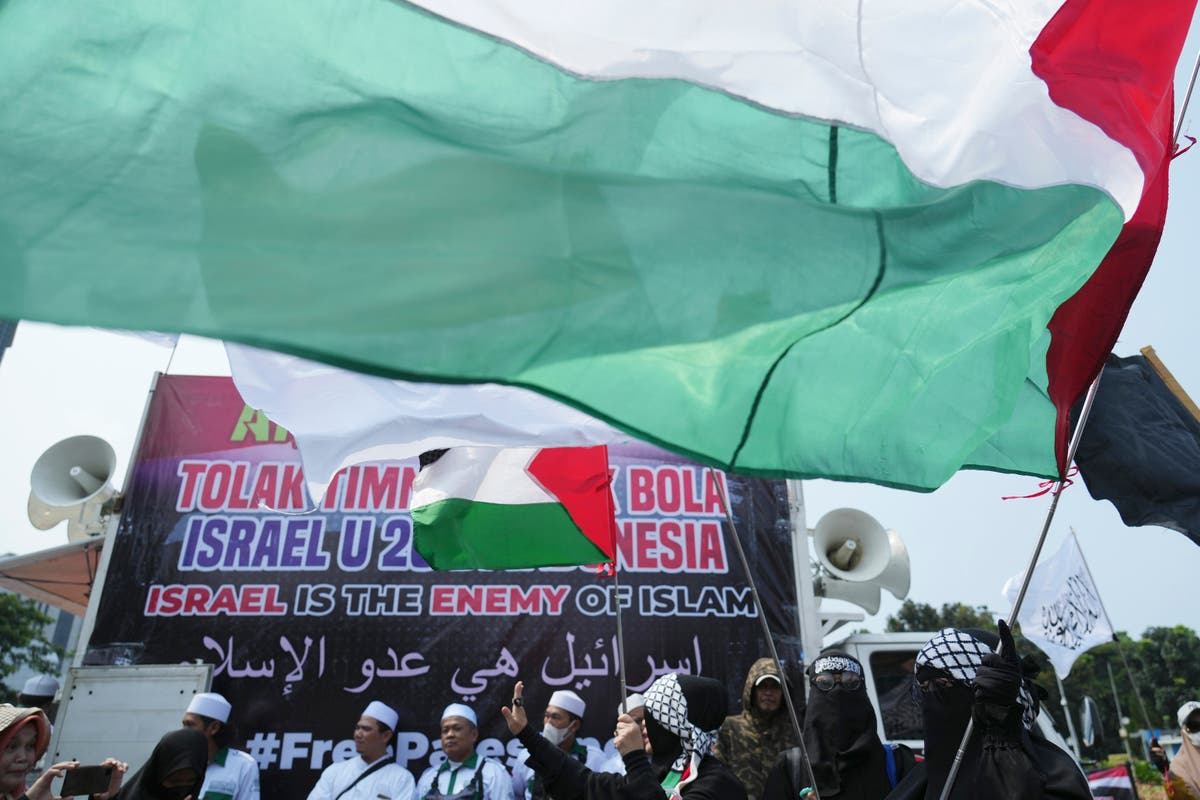 Dozens in Indonesia protest Israel’s presence at U-20 Cup