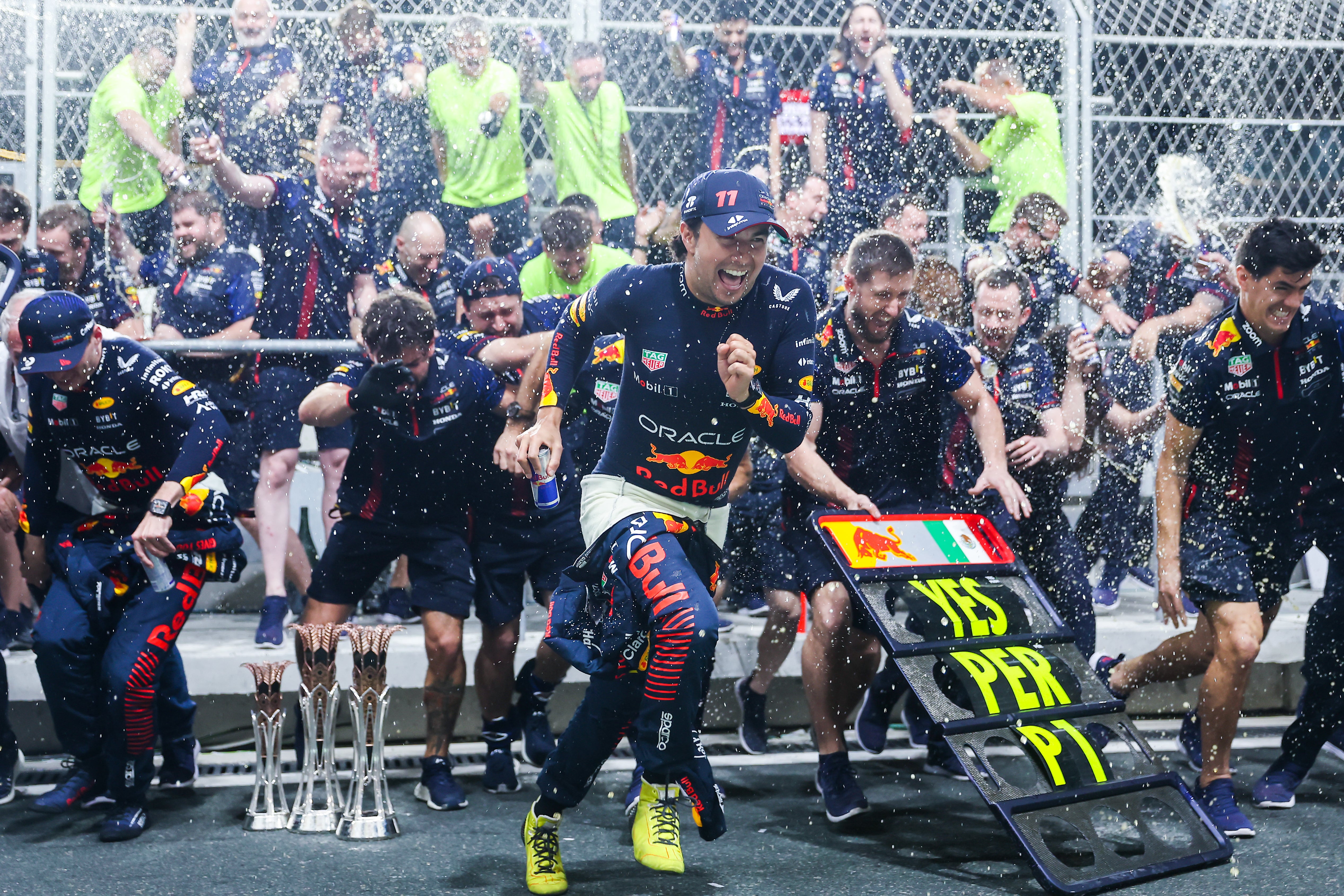Max Verstappen celebrates victory in Melbourne
