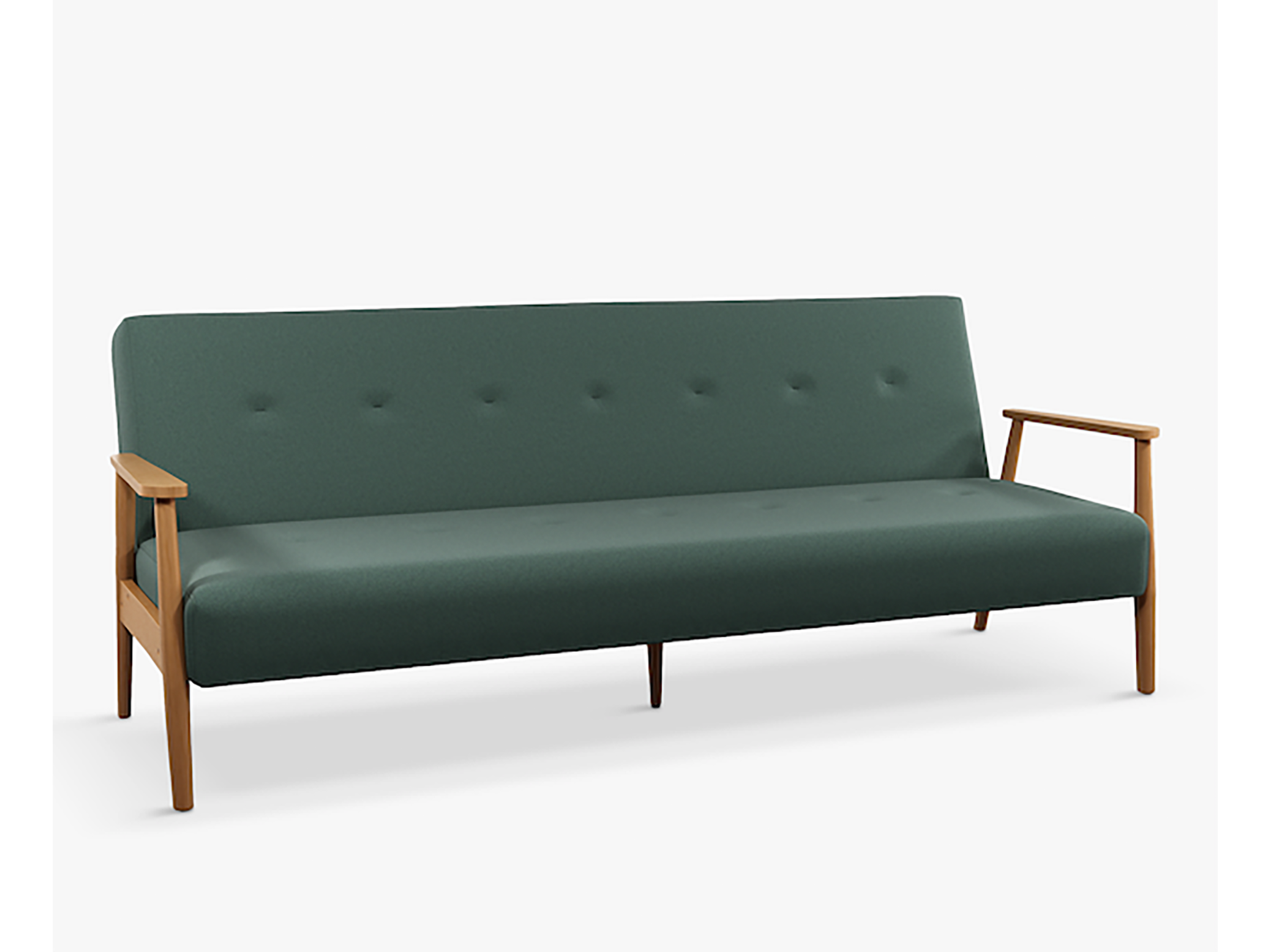 John Lewis Anyday show wood bench three-seater sofa bed
