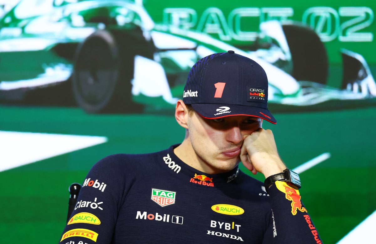 F1: Max Verstappen irritated after finishing behind Red Bull team-mate  Sergio Perez at the Saudi Arabian Grand Prix | The Independent