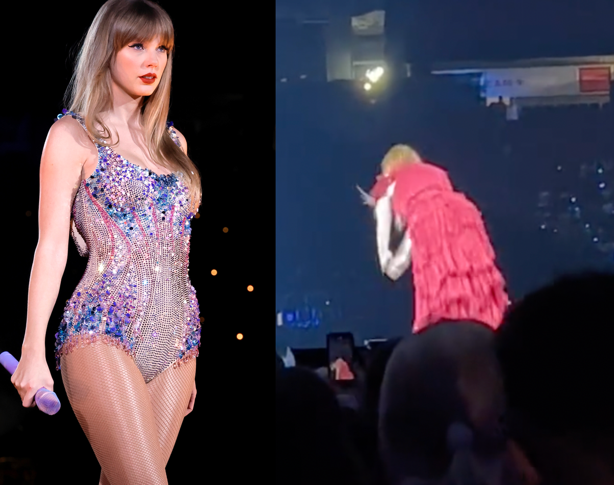 Taylor Swift’s headfirst dive during Eras concert goes viral