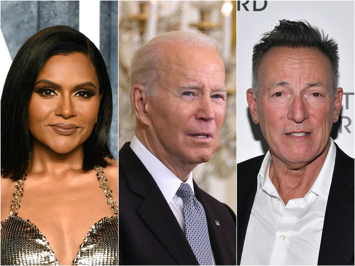 Mindy Kaling and Bruce Springsteen set to be honoured with humanities medals by Joe Biden