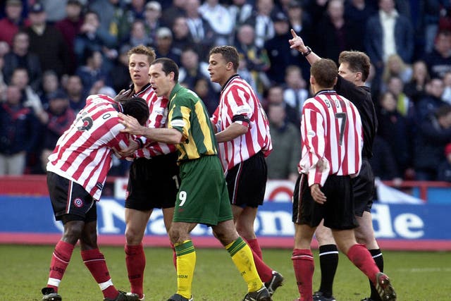 Sheffield United had three players sent off in the infamous ‘Battle of Bramall Lane’ (Paul Barker/PA)