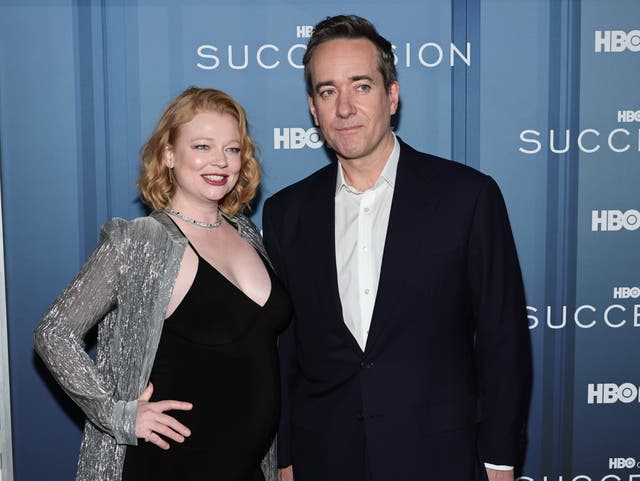 <p>Sarah Snook with her co-star Matthew Macfayden</p>