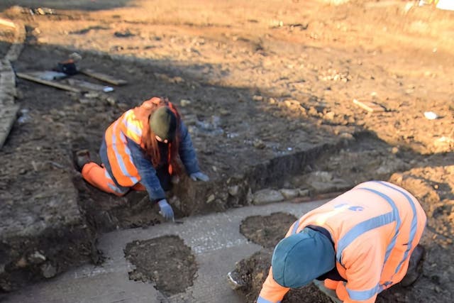 <p>Archeologists uncover Roman mosaics under new Aldi construction site </p>