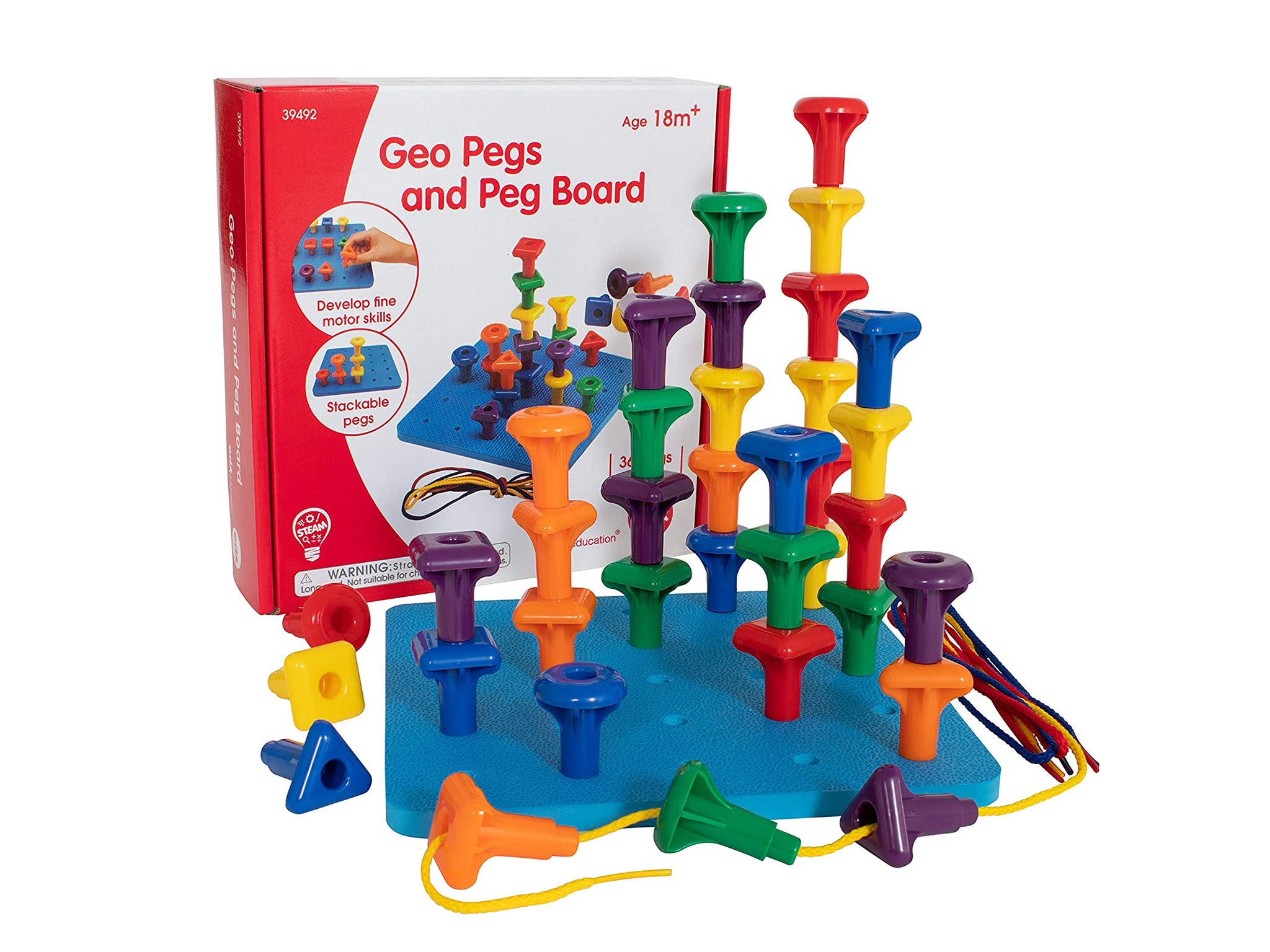 EDXeducation giant geo pegs and board set