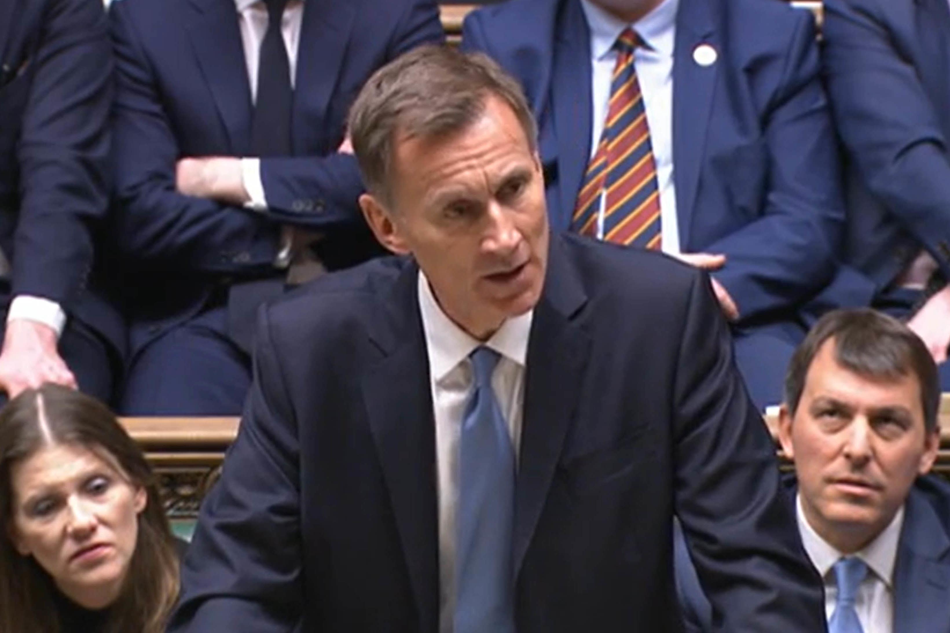 Chancellor of the Exchequer Jeremy Hunt delivering his Budget to the House of Commons