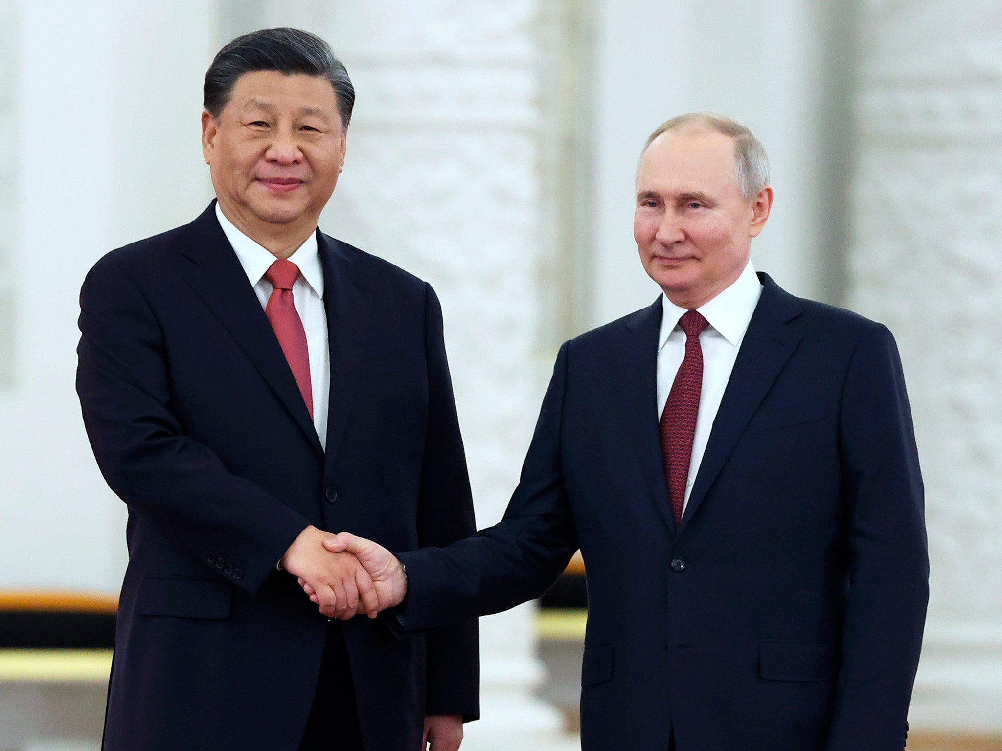 Xi and Putin in the Kremlin on Tuesday