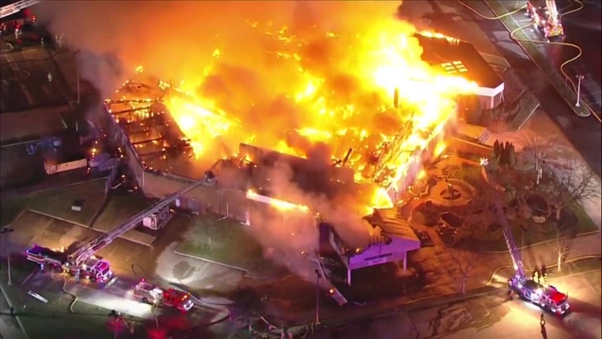 New Jersey church engulfed in flames after massive fire breaks out