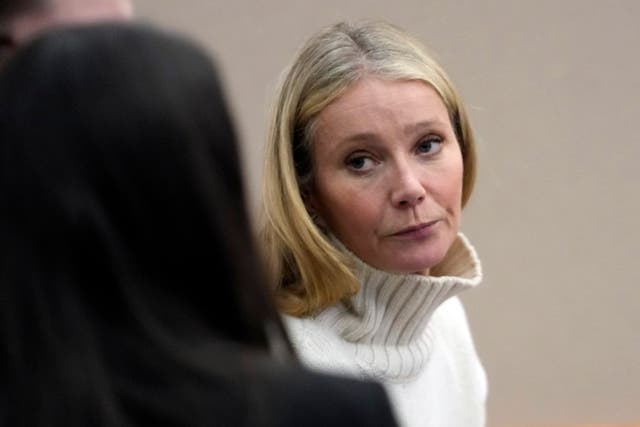 Actor Gwyneth Paltrow looks on before leaving the courtroom (Rick Bowmer/AP)
