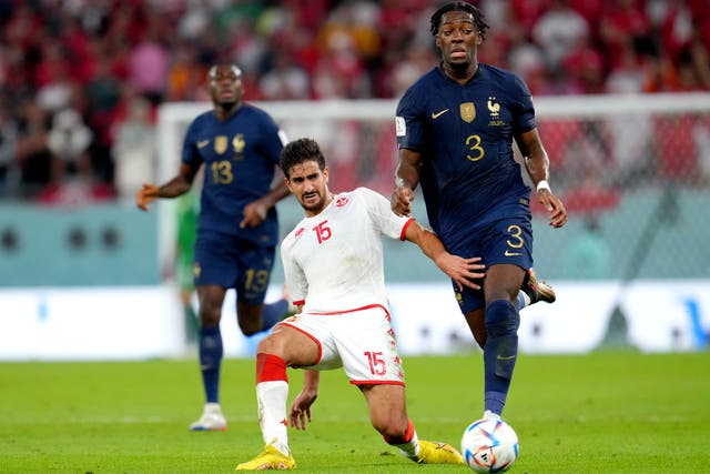 Monaco’s France international defender Axel Disasi (right) is a target for Manchester United (Nick Potts/PA Images).