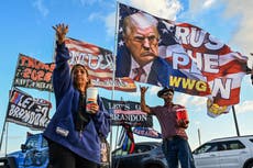 Trump news - live: Trump blasted for baseball bat image and ‘death’ warning as Mary Trump sabotages Waco rally