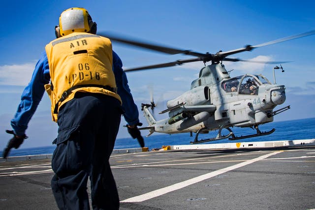 <p>Un helicóptero del Cuerpo de Marines de EE. UU. con destino a la Estación Aérea de Miramar ubicada en California, desapareció en algún lugar entre las ciudades de Las Vegas y San Diego </p>