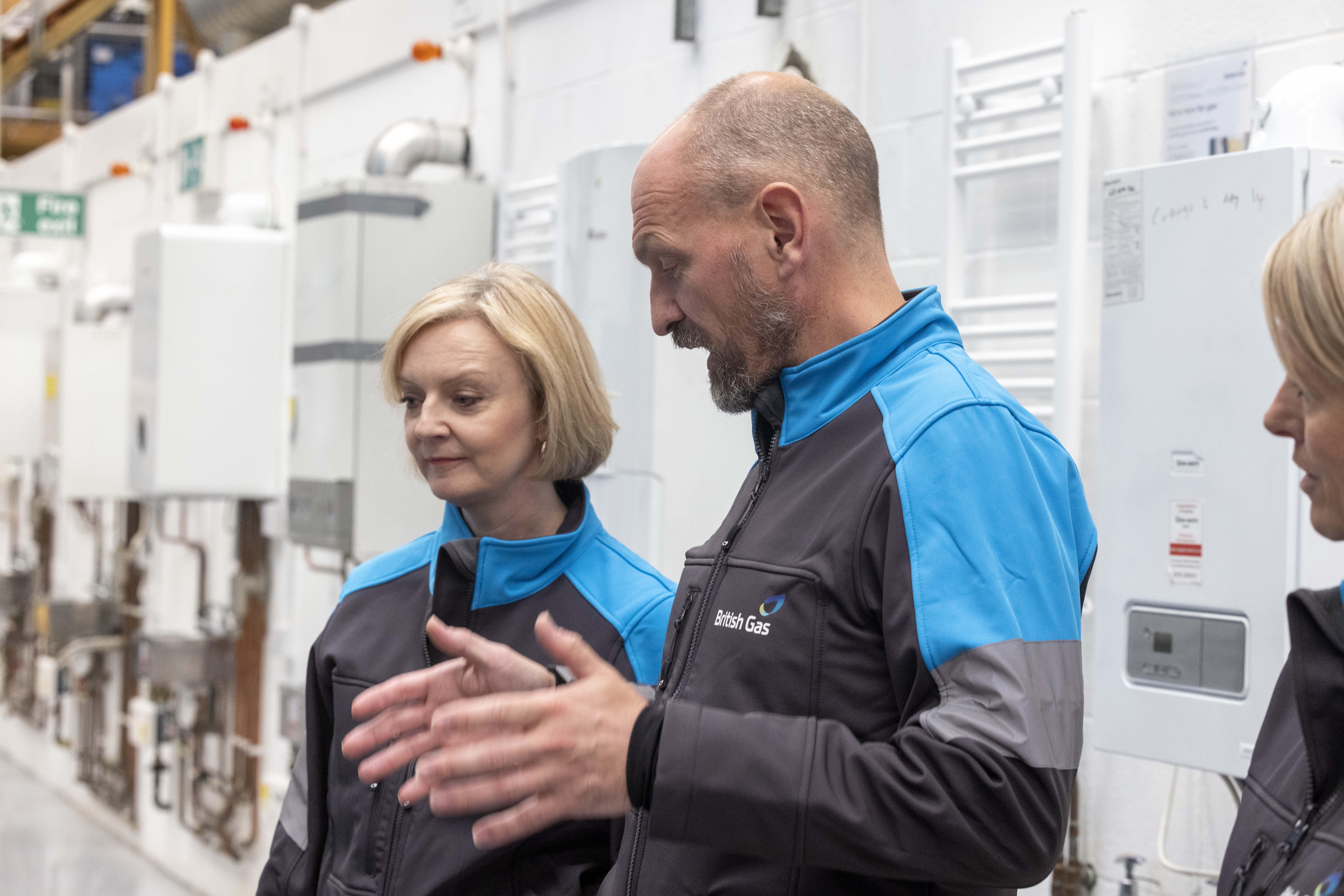 Centrica boss Chris O’Shea, pictured last year with then-prime minister Liz Truss, was handed a £4.5m pay package after the business saw its profits soar