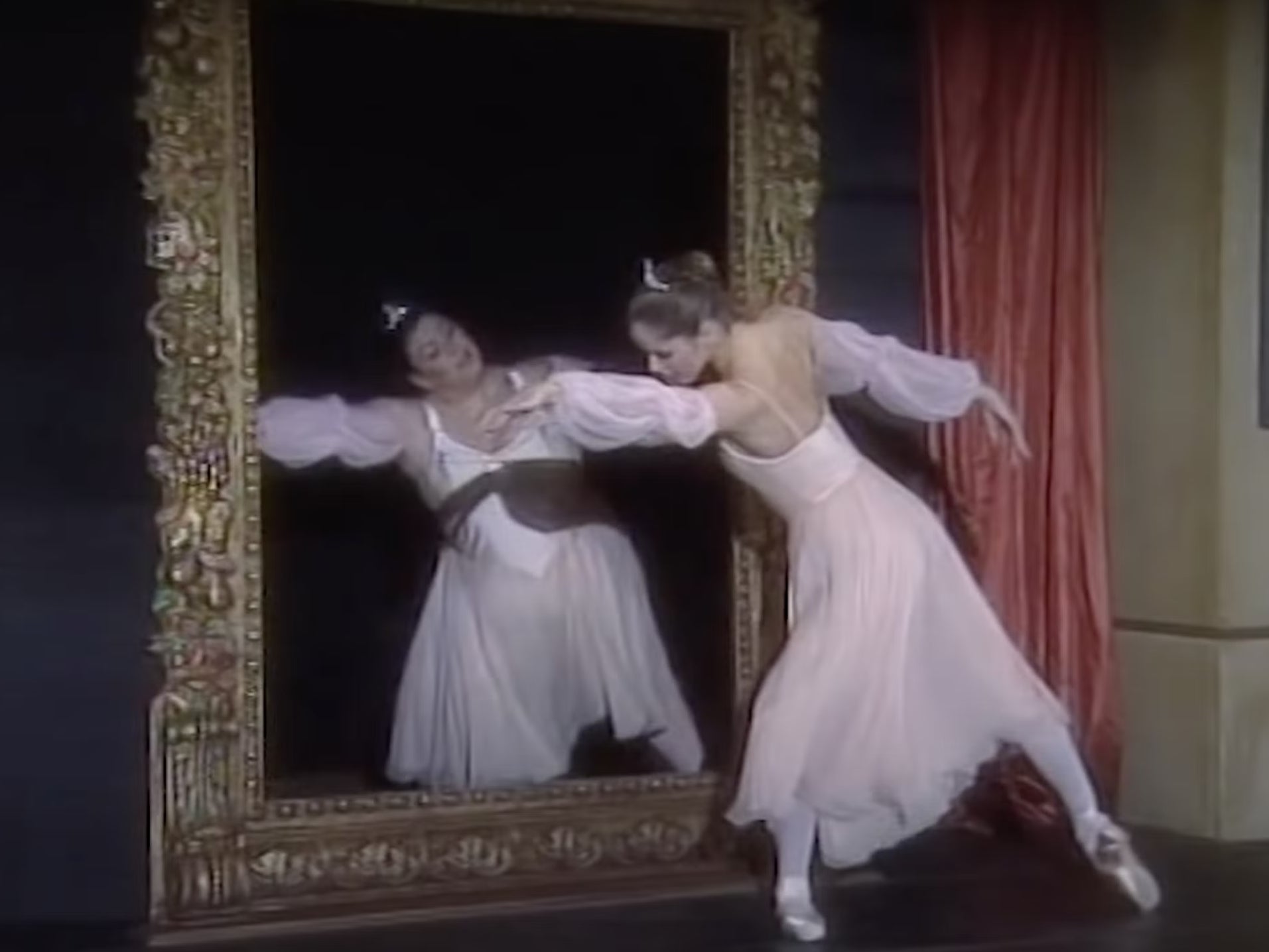 Darcey Bussell dancing alongside a tutu-clad Dawn French in an episode of ‘ The Vicar of Dibley’