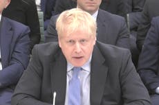 Boris Johnson – live: Ex-PM says ‘completely wrong’ to think he was partying during lockdown