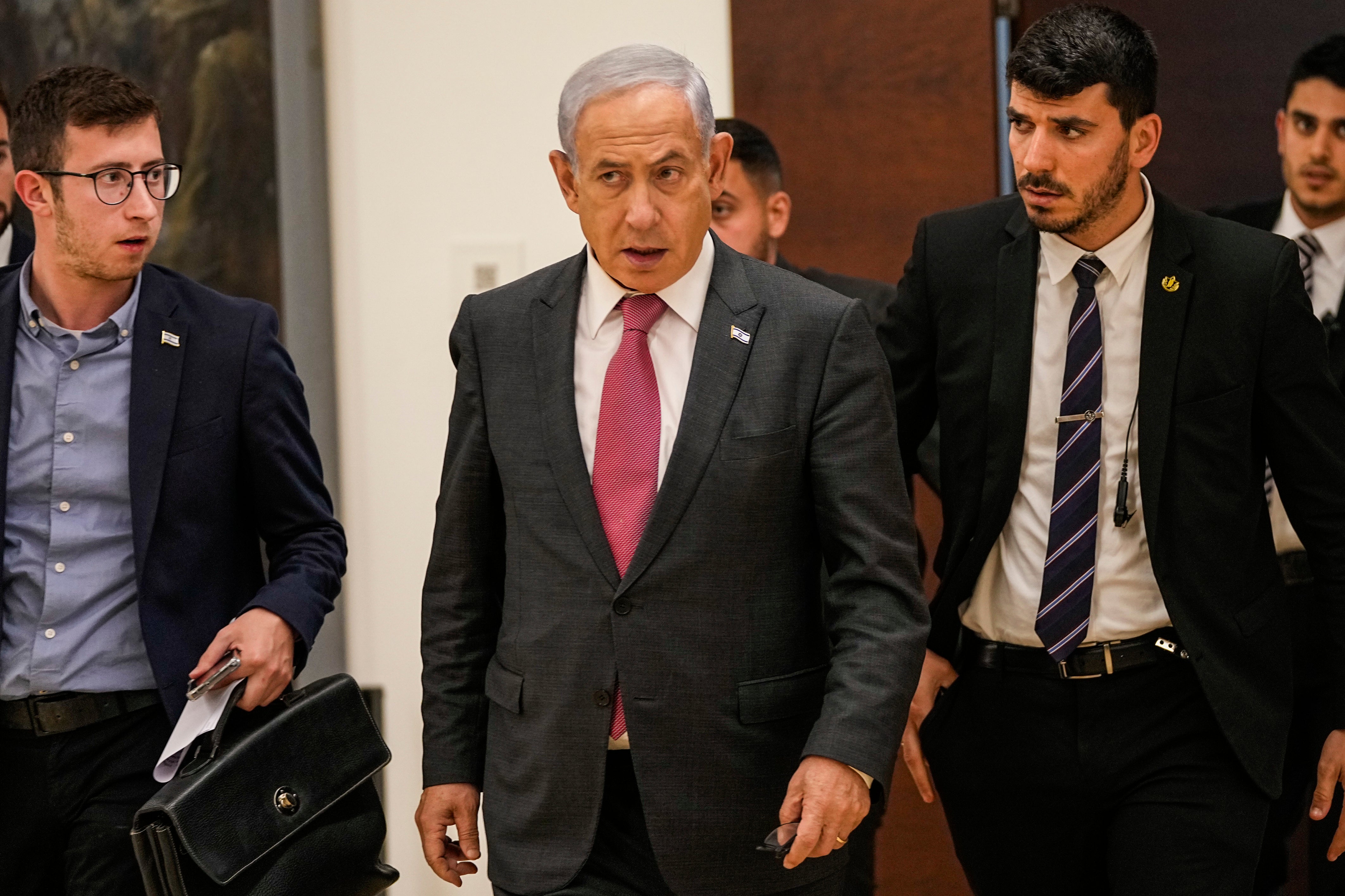 Benjamin Netanyahu at the Knesset