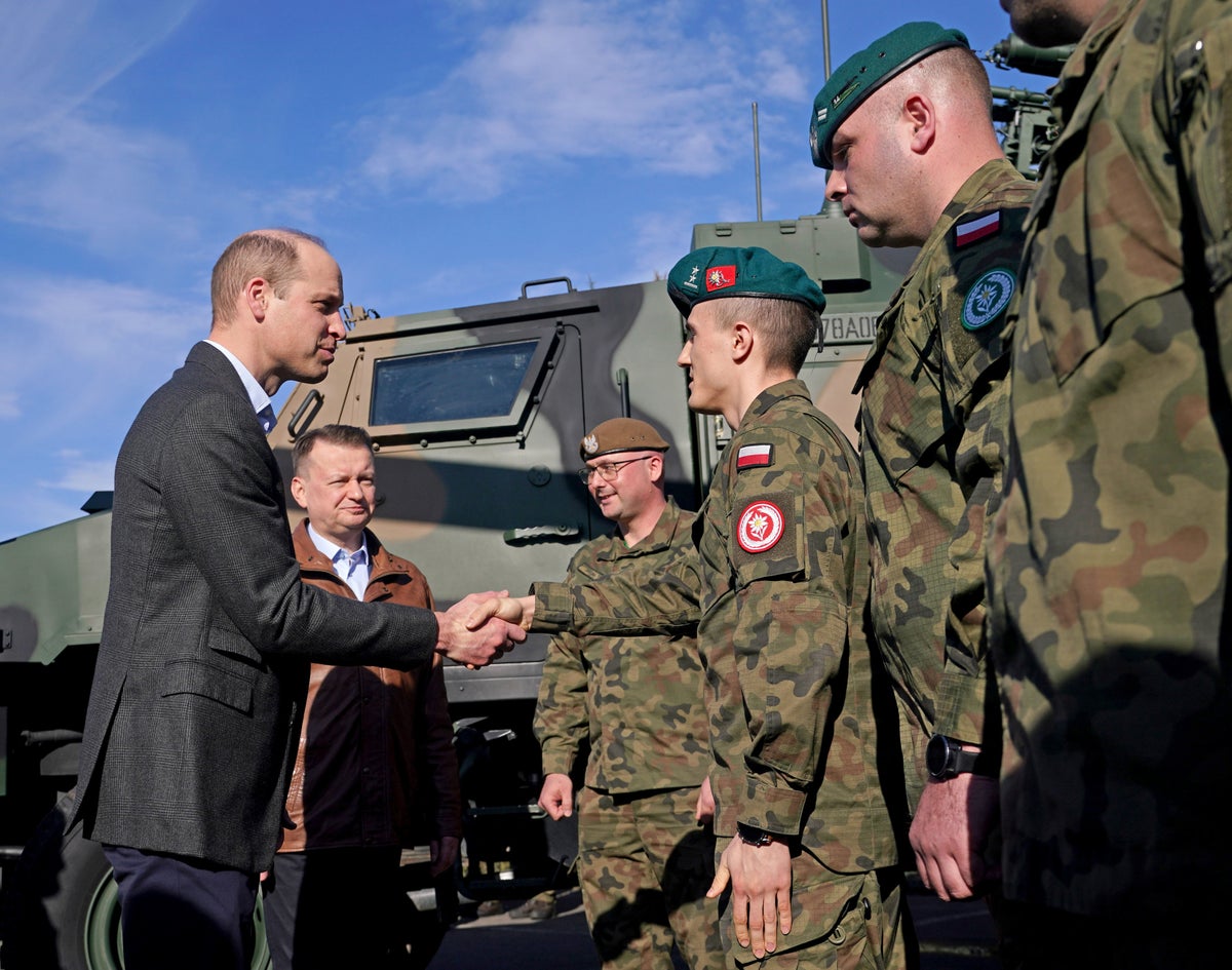 Russia-Ukraine war – live: Prince William makes surprise trip to base near Kyiv border