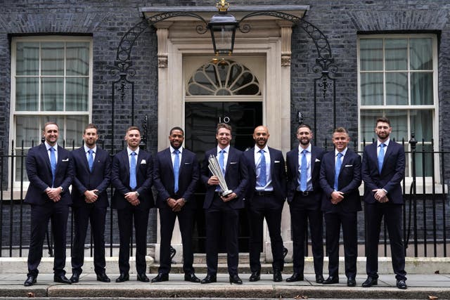 Some of England’s T20 World Cup-winning squad visited Downing Street (Kirsty O’Connor/PA)