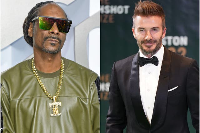 Snoop Dogg and David Beckham (PA)