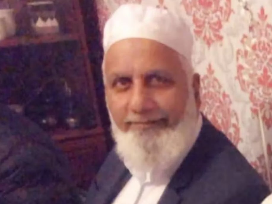 retired factory worker Mohammed Rayaz, 70, the victim of the Shenstone Road arson attack in Birmingham, who was set alight yards from his house while walking home from Dudley Road mosque at about 7pm on Tuesday. He is in stable condition, but suffered severe burns to his face, hands and chest. Issue date: Wednesday March 22, 2023.