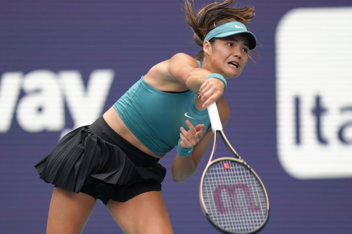 Emma Raducanu beaten by Bianca Andreescu in first round of Miami Open