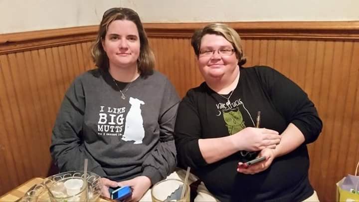 Amanda Lee Hall (right) and her wife Kristen Hensley (left)