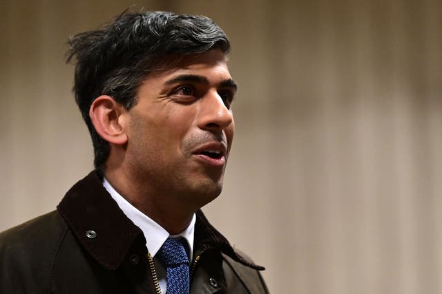 Prime Minister Rishi Sunak visited RAF Valley in Anglesey, North Wales (Richard Martin-Roberts/PA)