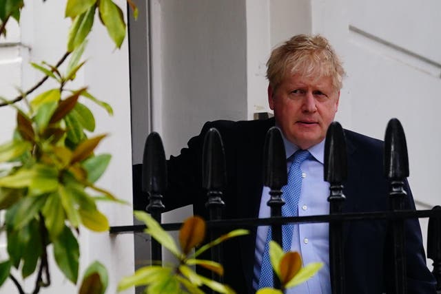 Former prime minister Boris Johnson leaves his home in London. Mr Johnson will give evidence as to whether he knowingly misled Parliament over partygate at a hearing of the Commons Privileges Committee in Portcullis House in central London. Picture date: Wednesday March 22, 2023.