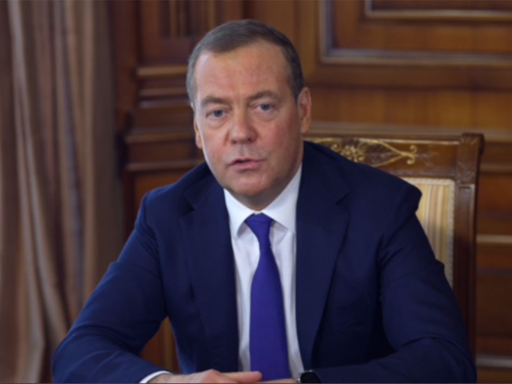 <p>Medvedev addressed followers on messaging app</p><p>” height=”1536″ width=”2048″ layout=”responsive” class=”i-amphtml-layout-responsive i-amphtml-layout-size-defined” i-amphtml-layout=”responsive”><i-amphtml-sizer slot=