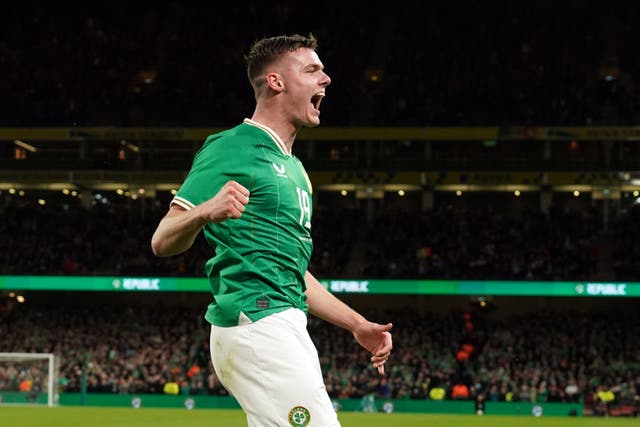 Evan Ferguson has turned his attention to France after scoring his first senior international goal for the Republic of Ireland against Latvia (Brian Lawless/PA)