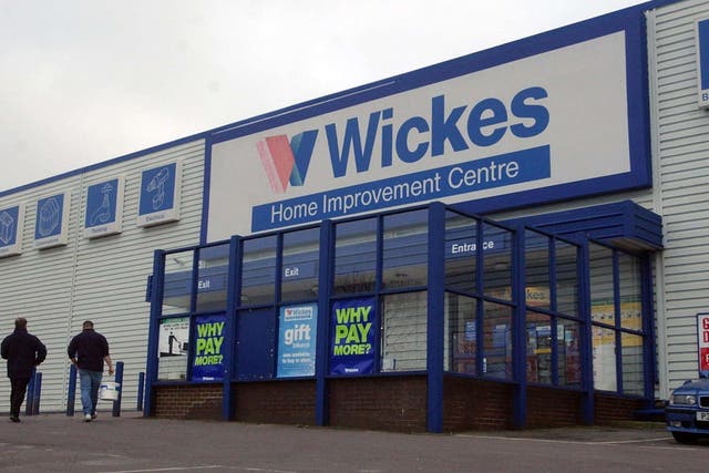 Retailer Wickes has become the latest DIY firm to reveal slumping profits and trading under pressure as the pandemic boom in DIY fades (Barry Batchelor/PA)
