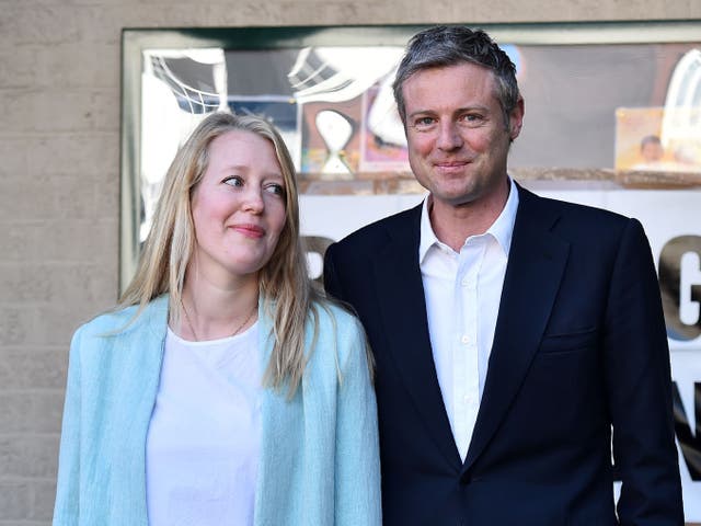 <p>Tory MP Zac Goldsmith and wife Alice at a polling station in 2016</p>